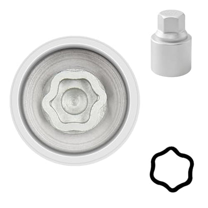 052 Wheel Locking Nut Key Socket Compatible with BMW Series, (Socket OD 29mm - ID 25mm), Wheel Anti-Theft Lug Nut Removal Tool, Anti-Theft Screw Remover - color: Socket 052