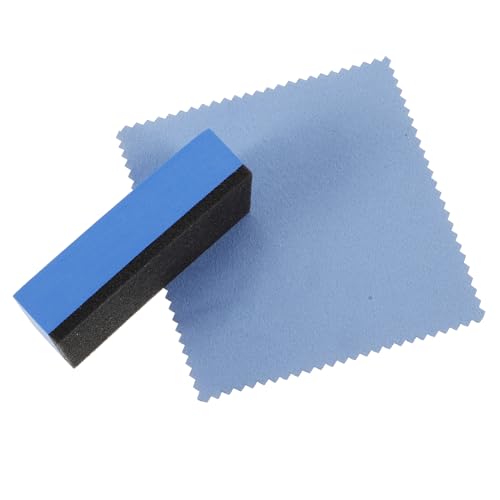 STOBAZA 1 Set Tire Shine Applicator Sponge Kit Wax Applicator Pads with Polishing Cloth for Car Detailing Durable Versatile Automotive Waxing Tool for Easy Application and Reliable