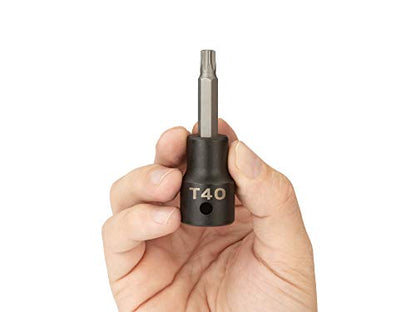 TEKTON 1/2 Inch Drive x T40 Torx Impact Bit Socket | SIB24240 - size: T40