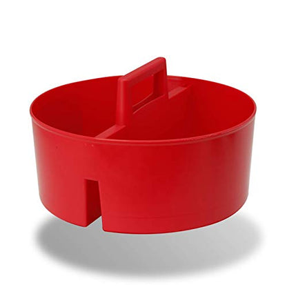 Shurhold 2404 Bucket Caddy Organizer for 5 Gallon Buckets, Holds Cleaning Supplies, Brushes & Bottles, Red