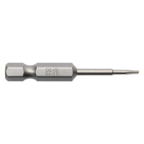 Utoolmart Torx Screwdriver Bits, T5 Magnetic Torx Head Screw Driver Bit, with 1/4 Inch Hex Shank, 50mm Length S2 Steel Screw Driver Kit Tools, for Repair Work, 10 Pcs - size: T5