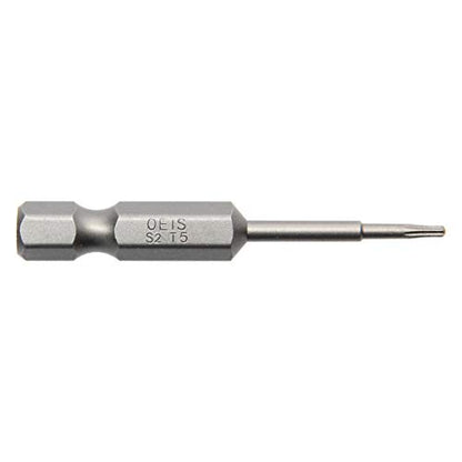 Utoolmart Torx Screwdriver Bits, T5 Magnetic Torx Head Screw Driver Bit, with 1/4 Inch Hex Shank, 50mm Length S2 Steel Screw Driver Kit Tools, for Repair Work, 10 Pcs - size: T5