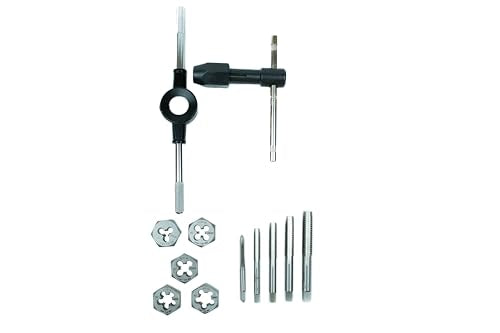 Century Drill & Tool 98922 Fractional Tap & Die Set, 12 Piece | 12 Piece Fractional Tap & Die Set is, consistently formed threads to ensure, exact fits - size: 12 Piece