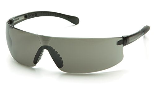 Pyramex Provoq Safety Eyewear Blue Mirror Lens Black Temples - color: Gray Lens/ Black Frame