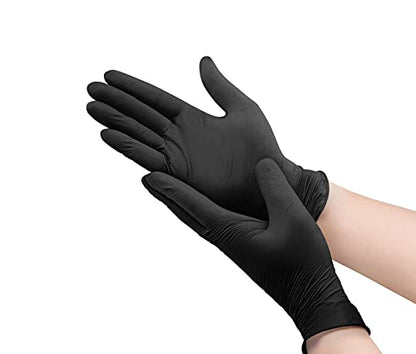 Safeguard, Nitrile Disposable Gloves, Powder Free, Latex Free, Box of 100 Gloves, Size Large, Black,100 Count(Pack of 1) - color: Black, size: Large (100 Count)
