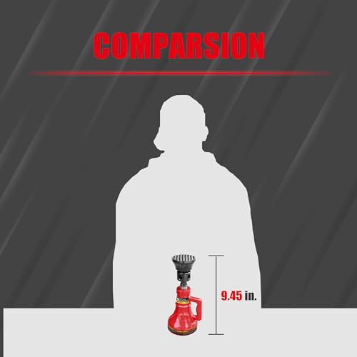 Jack Boss 5 Ton (10,000 LBs) Professional Car Support Screw Jack for House Construction Bridge Stabilization, Red - size: 5 TON