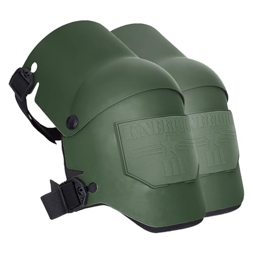 Sellstrom Ultra Flex KneePro Professional Knee Pads for Men & Women with Thick Foam Cushioning & Heavy Duty Hard Outer Shell - Adjustable Straps with Speed-Clips & Ergonomic Metal Hinges - for Construction Work, Gardening, Roofing, Flooring - color: Green