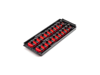TEKTON 3/8 Inch Drive 2-Rail Socket Organizer Set, Red (20-Tool) | OST11120 | Made in USA - color: Red, size: (20-Tool), style: 2-Rail