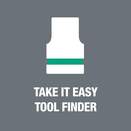 WERA 05004048001 8100 SB 8 Zyklop Metric Metal Ratchet Set with Switch Lever, 29 Piece, 3/8" Drive - size: 3/8 Inch Drive