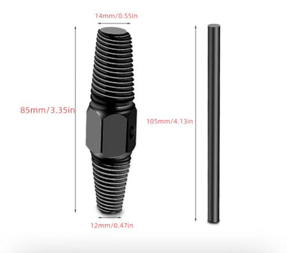 Screw Extractor- Dual-use Water Pipe Screw Removal Tool Broken Bolt Remover for 1/2 Inch 3/4 Inch Pipes Valve Faucet, Easy Out Stripped Screw and Damaged Bolt Extractor for Damaged Or Broken Screws