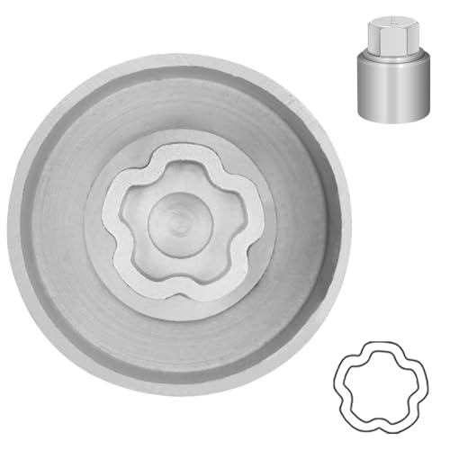 Type E Wheel Locking Nut Key for Land Rover, Lug Nut Removal Tool | Wheel Lock Nut Socket Adapter, Anti-Theft Lug Nut Removal Tool, Anti-Theft Screw Remover, Repair Tool, Tyre Fitting, garage - size: Socket E