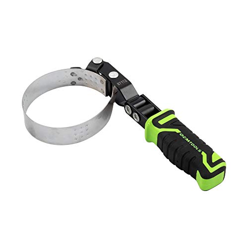 OEMTOOLS Swivel Oil Filter Wrench for Removing 2-7/8" - 3-3/8" Oil Filters | Oil Filter Removal Tool for Filters in Tight Spaces, Dimpled Steel Band, Padded TPR Handle - size: 2-7/8" - 3-3/8"