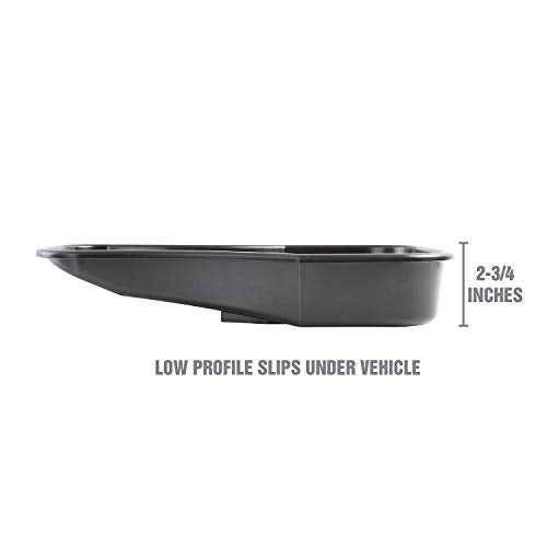 OEMTOOLS 87017 Low Profile Oil Drain Pan, 2.8 Quart, Black