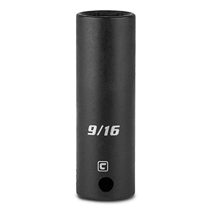Capri Tools CP53254 9/16-Inch Deep Impact Socket, 3/8-Inch Drive, 6-Point, SAE - size: 9/16-Inch