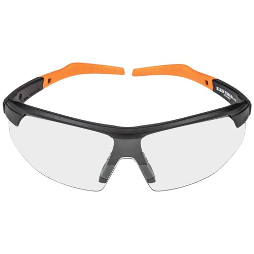 KLEIN TOOLS 60159 Safety Glasses, PPE Protective Eyewear with Semi Frame, Scratch Resistant and Anti-Fog, Clear Lens - color: Clear Lens, size: Single