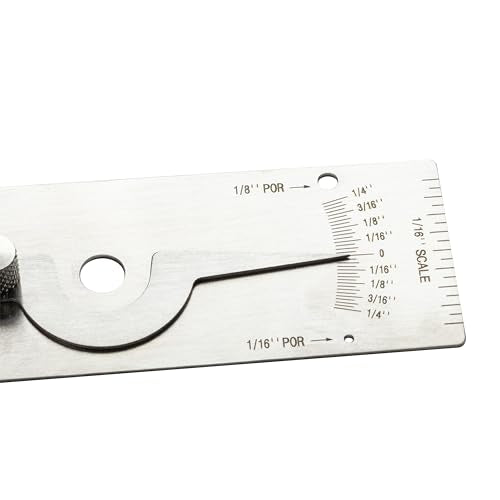 HFS(R) V-WAC Single Weld Gage Welding Inspection Thread Gauge Inch Stainless Steel Checks Undercut Crown Height Porosity Pits - size: Inch V-WAC