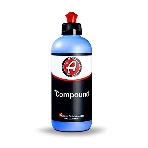 Adam's Paint Correcting Compound 12oz - Silicone-Free, Body Shop Safe, Low-Dust Formula - Heavier-Cut for Faster, Stronger Correcting for Clear Coat, Gel Coat, Single Stage Finishes - size: Compound Only - No Pads