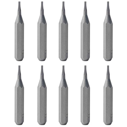 10Pcs Torx Head Screwdriver Bit Set, S2 Steel Magnetic Star Bits, 5/32" Hex Shank, Tamper Resistant, Impact Grade for Drill, Power Driver, Electronics, Home & Automotive Repair(T2) - size: T2
