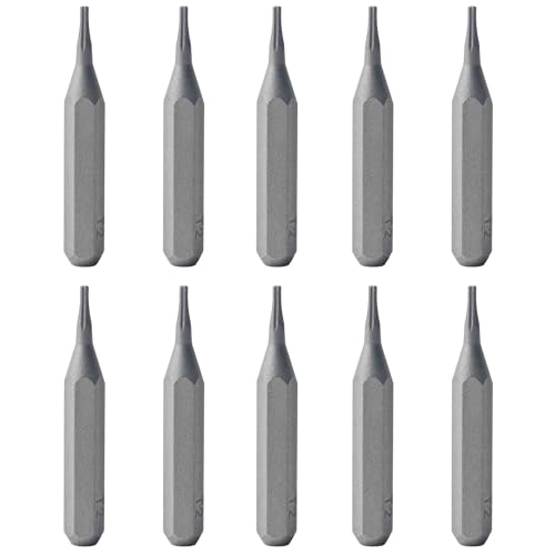 10Pcs Torx Head Screwdriver Bit Set, S2 Steel Magnetic Star Bits, 5/32" Hex Shank, Tamper Resistant, Impact Grade for Drill, Power Driver, Electronics, Home & Automotive Repair(T2) - size: T2