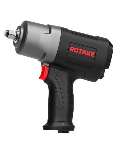 ROTAKE 1/2" Air Impact Wrench, 1400 ft-lbs, Twin Hammer, RT-5276 | 7200 RPM Speed, Heavy-Duty Aluminum Hammer Case, 5.14-lb Composite Body, 3-Speed Control, Tire Shops & Auto Repair - size: 1/2" (1400 ft-lbs)RT-5276