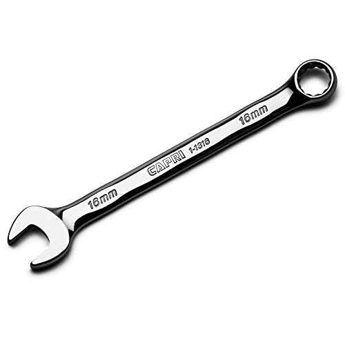 Capri Tools 16 mm Combination Wrench, 12 Point, Metric, Chrome (1-1316) - size: 16 mm