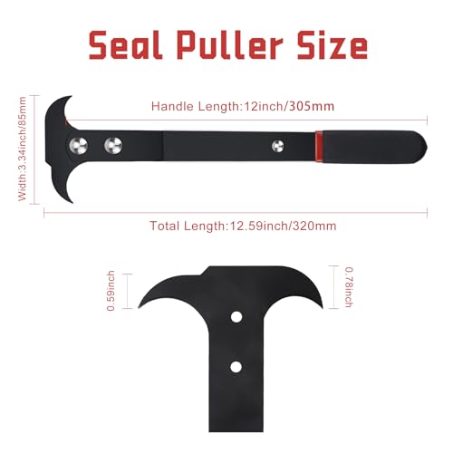 Universal Seal Puller Tool, Dual Hook Oil & Grease Seal Remover | Dual-hook seal puller removes oil and grease seals with a long handle for added leverage on automotive repairs