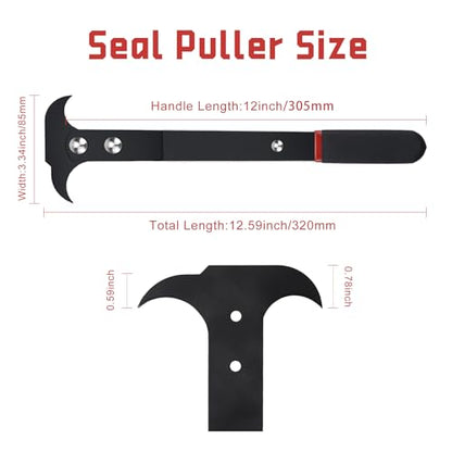 Universal Seal Puller Tool, Dual Hook Oil & Grease Seal Remover | Dual-hook seal puller removes oil and grease seals with a long handle for added leverage on automotive repairs
