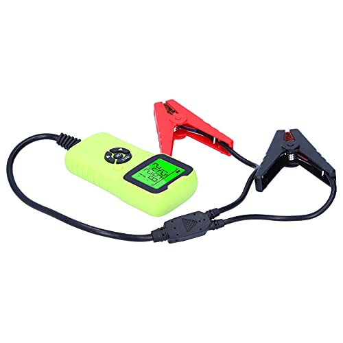 A300 Digital Car Battery Tester LCD Battery Test Analyzer Auto Test Diagnostic Tools for 12V Flood AGM Gel Deep Cycle Batteries ABS Material 13x6.2x2.8cm (Green) - color: Green