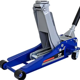 3-Ton Low-Profile Floor Jack Dual-Piston Pump 3.1-18.7in Lift Aluminum Steel Industrial Blue for Cars Trucks SUVs - color: Blue_1