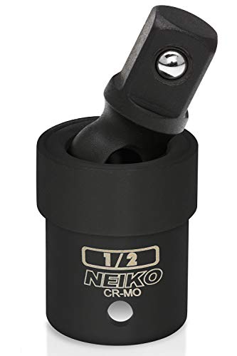 NEIKO 02430A 1/2” Drive Universal Joint Swivel Socket Adapter | Cr-Mo Impact Grade - size: 1 Piece, 1/2" DR, style: Swivel Joint