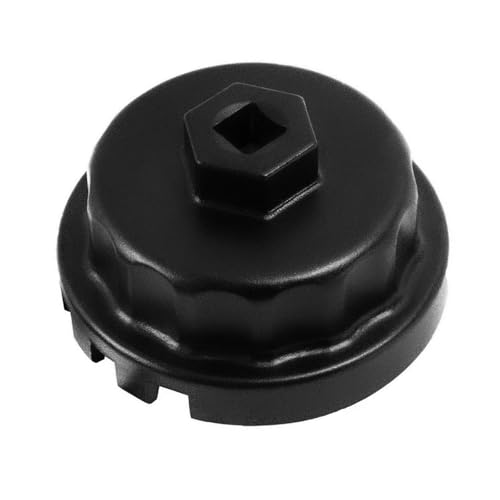 Oil Filter Wrench for Toyota Oil Filter Removal Tool 64MM Oil Filter Socket Set Cap Style 14Flute Compatible with Toyota Highlander Lexus RAV4 Camry Tundra Sienna 2.5-5.7L Engine（4 Slots - size: 4 Slots