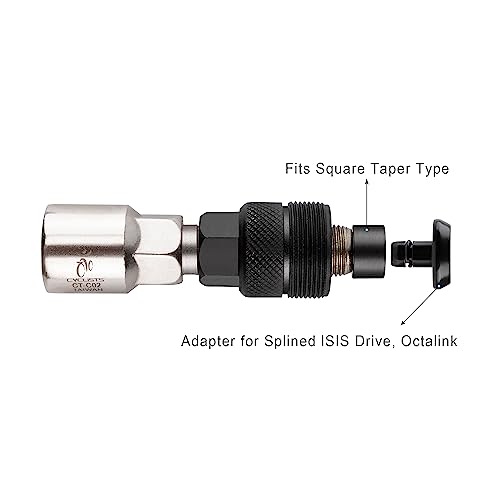 Bike Bicycle Crank Puller, Crank Removal Tool for bike with Square Taper Bottom Bracket and Splined ISIS Drive, Octalink (CT-C02) - style: CT-C02