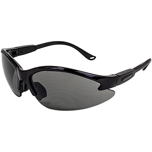 Global Vision Safety Shop Glasses - color: Black Frame/Smoke Lens