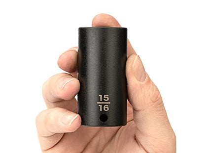 TEKTON 3/8 Inch Drive x 15/16 Inch Deep 6-Point Impact Socket | SID13024 - size: 15/16-Inch, style: Deep