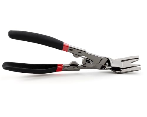 1PCS Car Clip Pliers Tool, Panel Clip Pliers Set Fastener Remover, Auto Retainer Clip Trim Rivet Removal Tool, Auto Door Car Upholstery Trim Clip Removal Tool (Black & Red) - color: Black & Red - 1 Pcs Clip Removal Plier