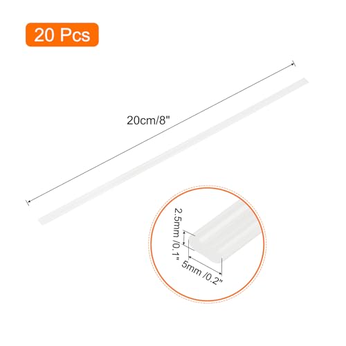 MECCANIXITY 20pcs 8 Inch Plastic Welding Rods PE Welding Strips Welder Rods for Plastic Welder,Car Bumper, Kayak Repair, White - color: White, size: 8 Inch