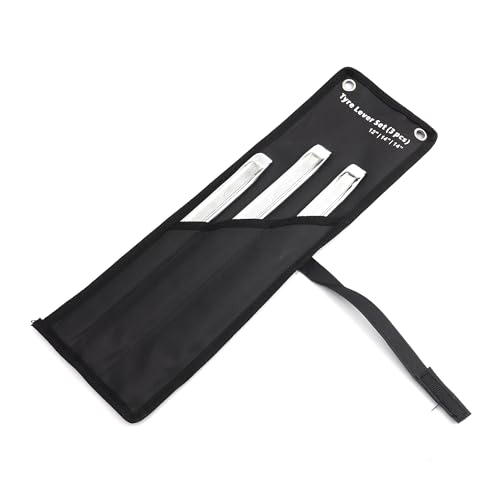 3-Piece Tire Iron Spoon, Tire Levers, Tire Tool, Tire Changing Tool 12 and 2x14 Inch, with roll-up Bag for Motorcycle Bike Lawn Mower ATV