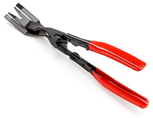 1PCS Car Clip Pliers Tool, Panel Clip Pliers Set Fastener Remover, Auto Retainer Clip Trim Rivet Removal Tool, Auto Door Car Upholstery Trim Clip Removal Tool (Red) - color: Red