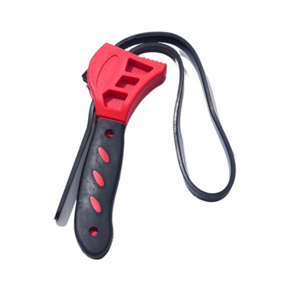 2 PCS Adjustable Strap Wrench Set, 24" & 19" Rubber Strap Wrench for Plumbing, Oil Filter, Non-Slip Jar Opener for Weak Hands