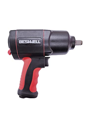 BESWELL BW-112FN1 1/2-Inch Air Impact Wrench - 1180 Ft-Lbs Max Torque | Rugged twin hammer air tool built for heavy-duty automotive repairs, quick tire shop changes, and demanding garage work.