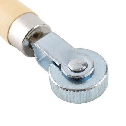 KIMISS Tire Patch Repair Tool for Car Wheel with Wooden Handle and Ball Bearing Roller - Middle Puncture Stitcher for Easy Tire Repair and Maintenance