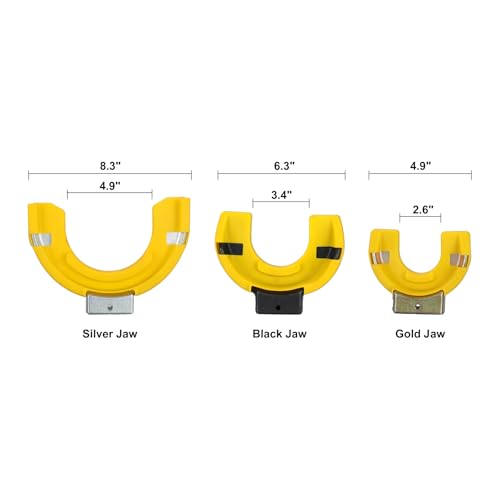 Happybuy Coil Spring Compressor Tool Kit, Macpherson Interchangeable Fork Spring Compressor, Coil Extractor Removal Set with Yellow Safety Sleeve and Storage Case
