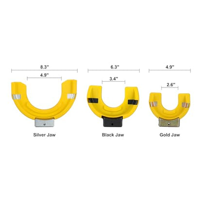 Happybuy Coil Spring Compressor Tool Kit, Macpherson Interchangeable Fork Spring Compressor, Coil Extractor Removal Set with Yellow Safety Sleeve and Storage Case