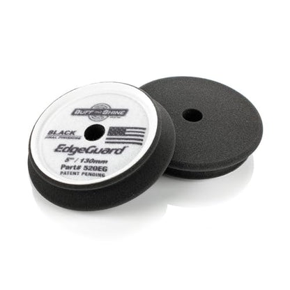 Buff and Shine - EdgeGuard Foam Buffing Pads - Black - 5" Finishing Pad - Pack of 2 - color: Black, size: 5" (2 Pack)