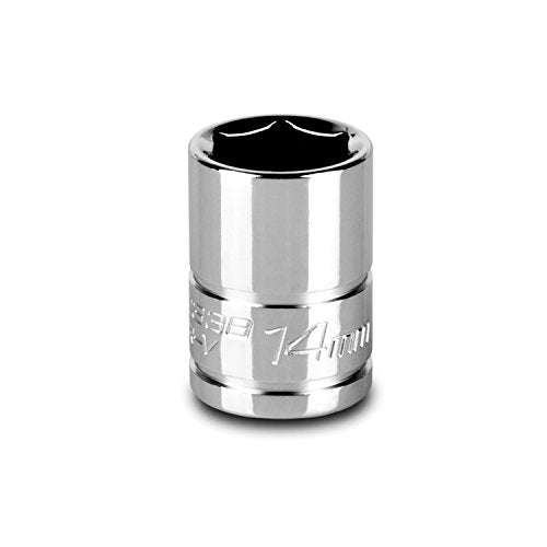 Capri Tools 14 mm Shallow Socket, 3/8-Inch Drive, 6-Point, Metric - size: 14 mm