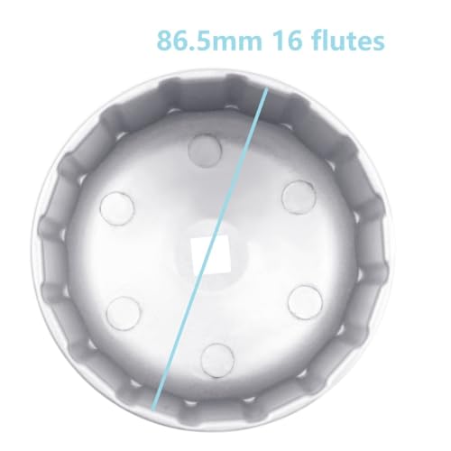 86mm with 16 Flutes Oil Filter Wrench Fit for Volvo XC90 XC70 S60 S40 C70 S80 V40 V70, for BMW X3 328i 535i 128i 135i 135is 228i 320i 325i 325xi 330i
