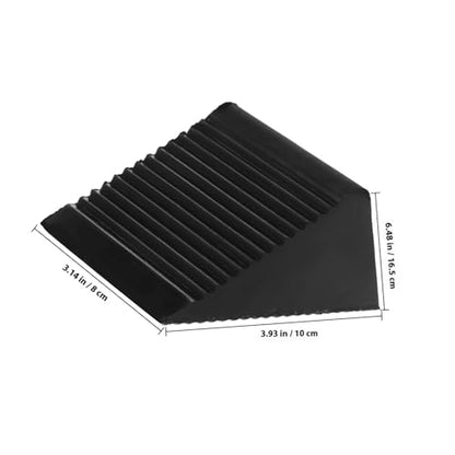 Compact Non-Slip Rubber Wheel Chock Heavy Duty Tire Stopper for RV Travel Trailers Campers Portable Balanced Anti-Roll Wedge Prevents Rolling and Shifting