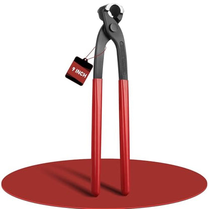 9 Inch Ear Clamp Pliers, Pinch Clamp Tool with Carbon Steel, Crimp Pliers for Automotive, Home Appliance Line, Plumbing and Industrial Use - size: 228.6 mm, style: Plier