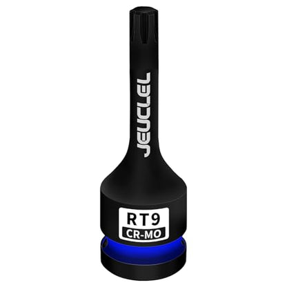 RT9 Spline Bit Socket, 1/2" Drive Spline Hex 6 Point Impact Socket | 3-Inch, Cr-Mo Steel, Lengthen Screwdriver Adapter for Electric Ratchet Wrenches, Fastening Screws, Socket Wrench, Head Drill - size: RT9