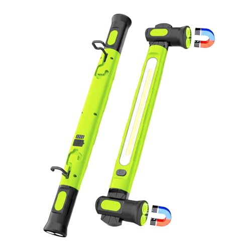 Underhood Work Light, 3000 Lumens COB with 360° Rotating Head, Magnetic Light Bar, 5000mAh Battery, IP54 Waterproof Portable Under Hood Mechanic Light (Green) - color: Green